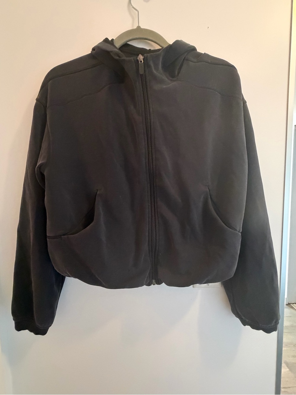 Women's Lululemon charcoal Hooded Zip Jacket
